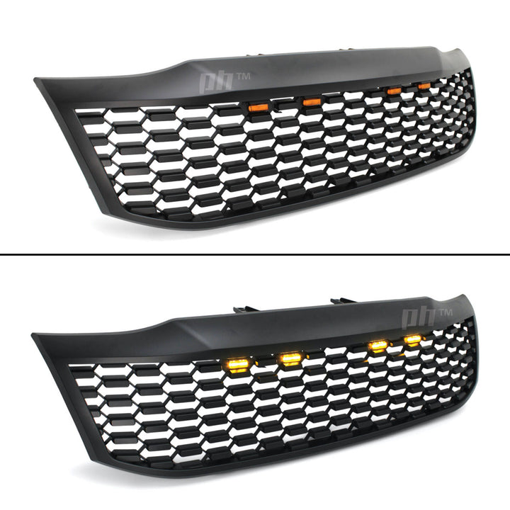 Grill Block Mesh Style BLACK Edition Fits Toyota Hilux N70 Facelift 2011 - 2015