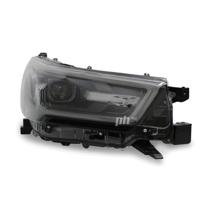 Headlights PAIR LED Black & Grey fits Toyota Hilux N80 SR5 Rogue 06/2020 - 2024