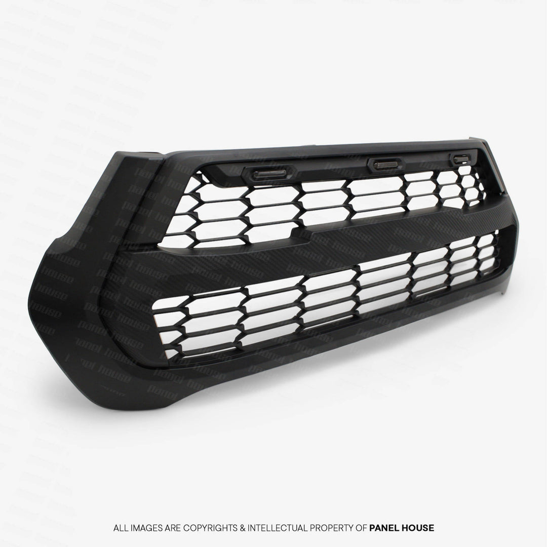 Grill Black With Carbon Strip GR Style Fits Toyota Hilux N80 06/2020 - 2024