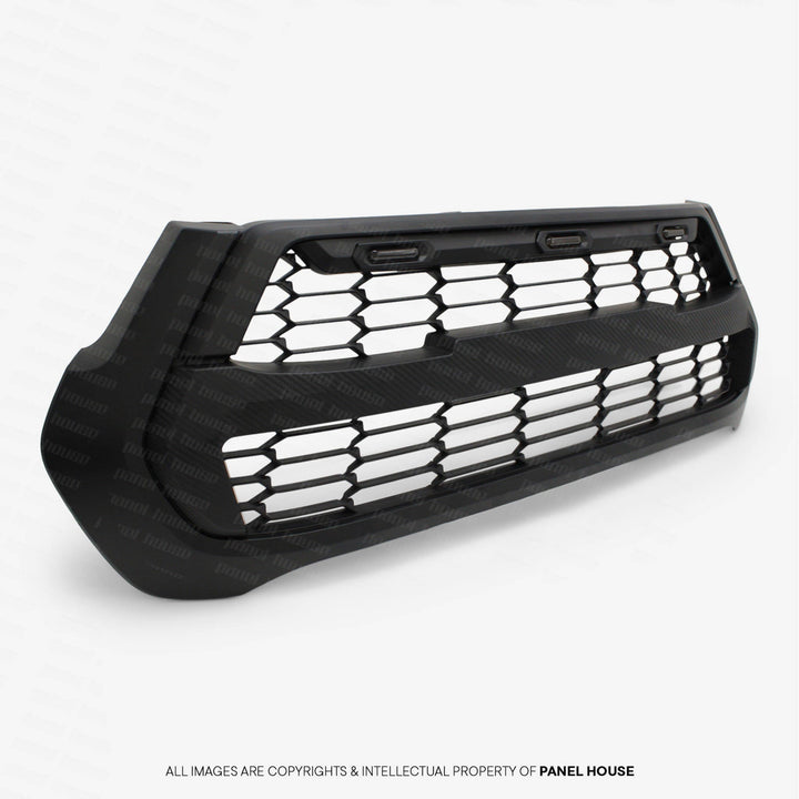 Grill Black With Carbon Strip GR Style Fits Toyota Hilux N80 06/2020 - 2024