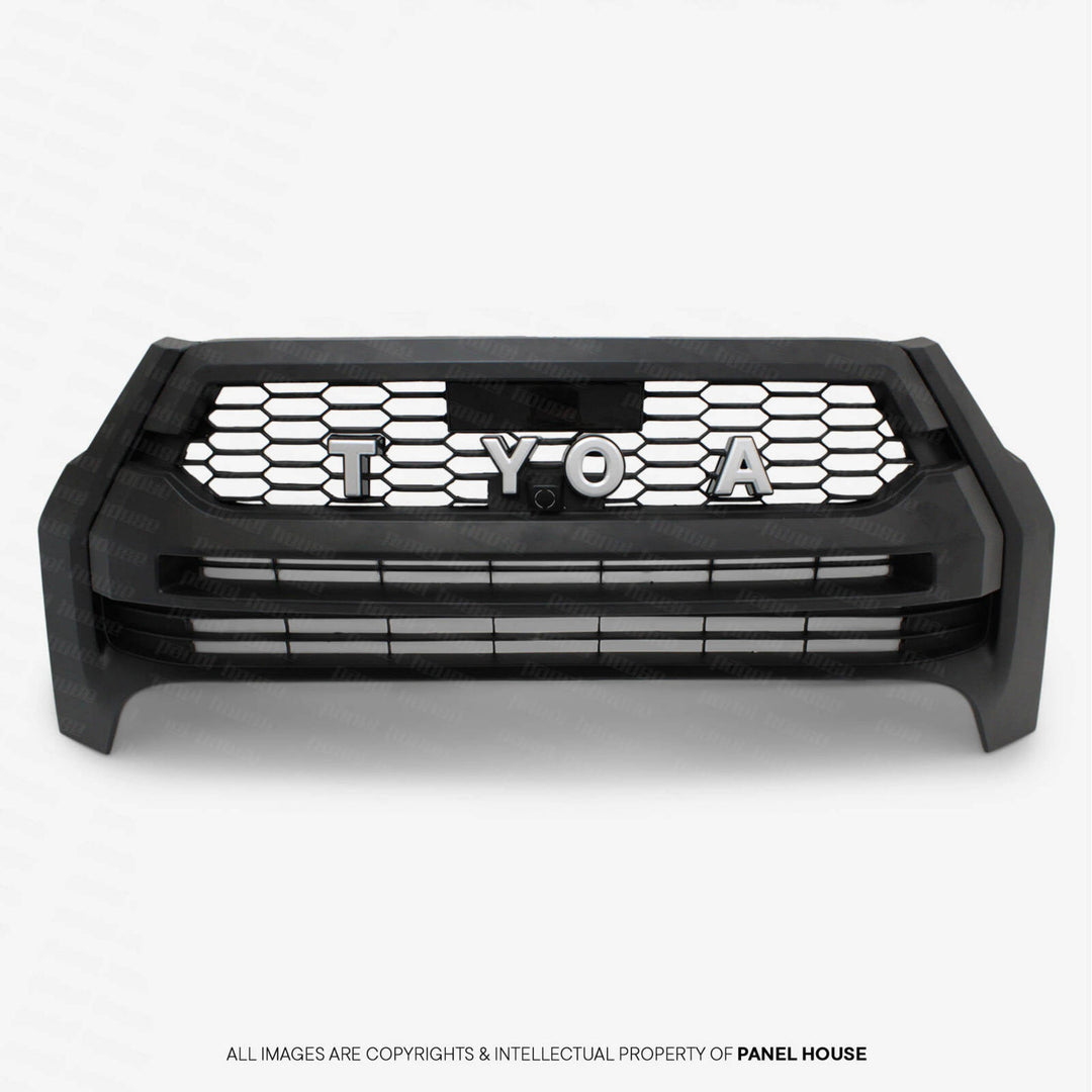 Letter Style Grill Black with Silver letters Fits Toyota Hilux N80 Rogue 2020 - 2024