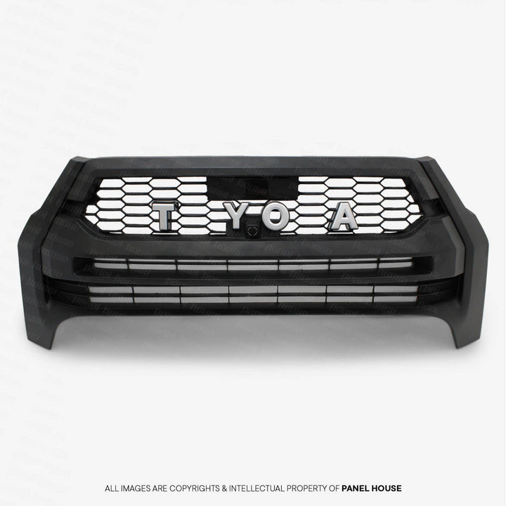 Letter Style Grill Black with Silver letters Fits Toyota Hilux N80 Rogue 2020 - 2024