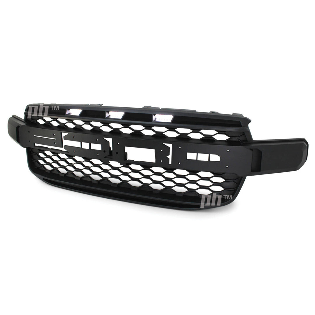 Black F Style Grill With LED fits Ford Ranger NEXT GEN T9 2022- Sport Wildtrak Platinum XLT Raptor Style