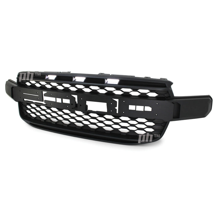 Black F Style Grill With LED fits Ford Ranger NEXT GEN T9 2022- Sport Wildtrak Platinum XLT Raptor Style