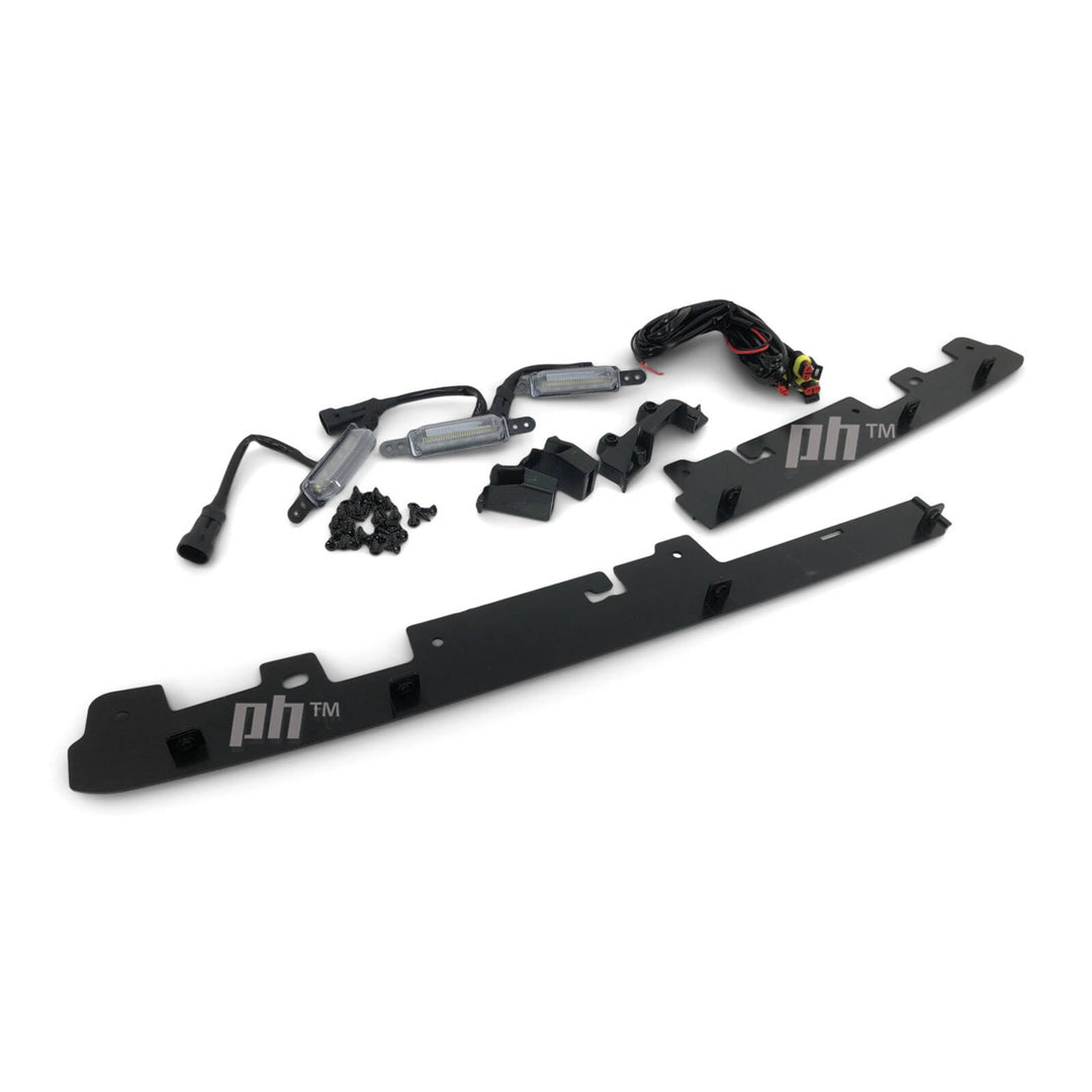 Black F Style Grill With LED fits Ford Ranger NEXT GEN T9 2022- Sport Wildtrak Platinum XLT Raptor Style