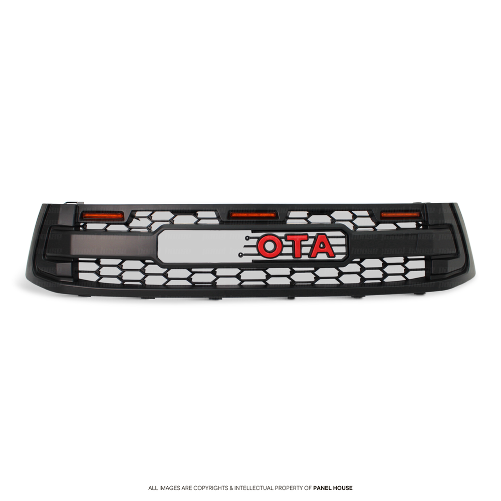Grill Satin BLACK GR Style With LED Fits Toyota Hilux N80 2015 - 2018 Workmate SR SR5