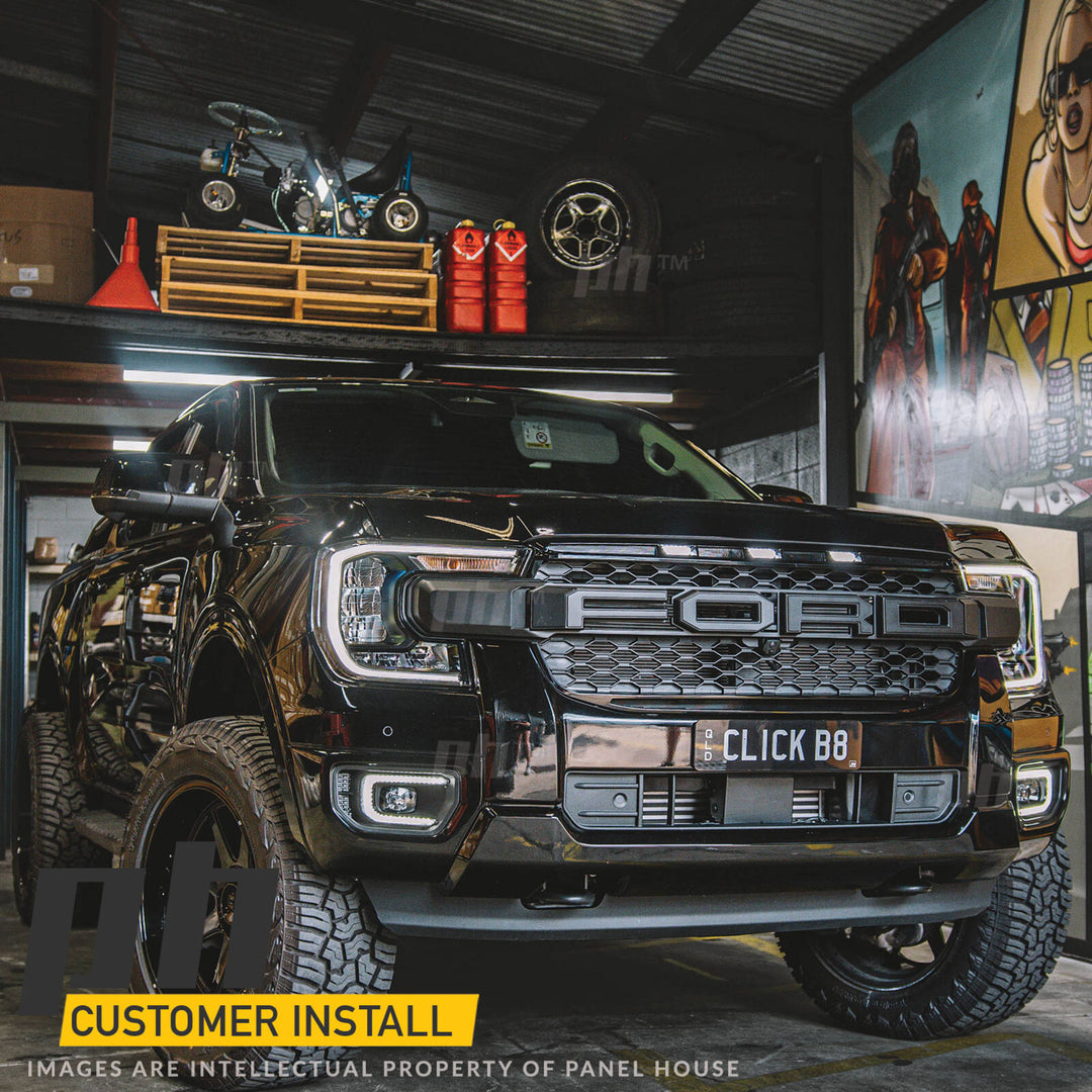 Chrome Trim Fog Light Surrounds With DRL PAIR fits Ford Ranger NEXT GEN 2022- XL XLS XLT Sport