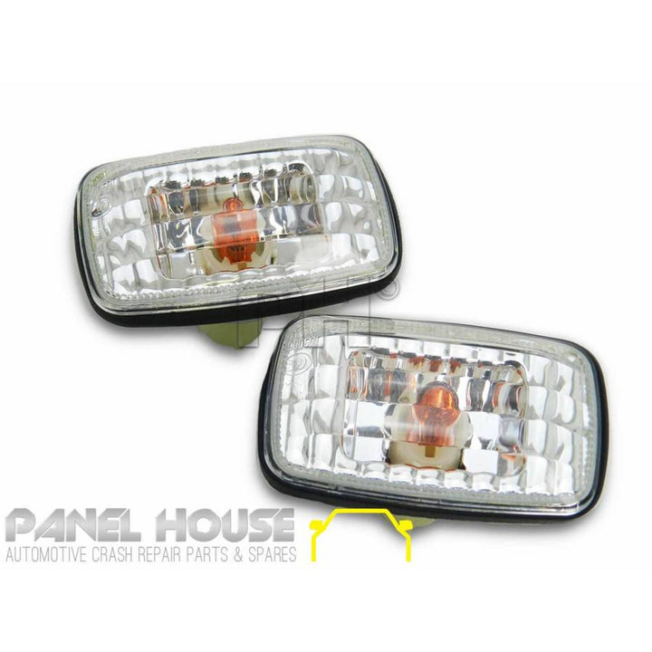 Indicator Lights PAIR Clear Fits Toyota LANDCRUISER 76 78 79 Series 2007-2018
