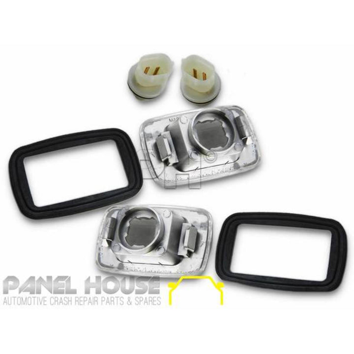 Indicator Lights PAIR Clear Fits Toyota LANDCRUISER 76 78 79 Series 2007-2018