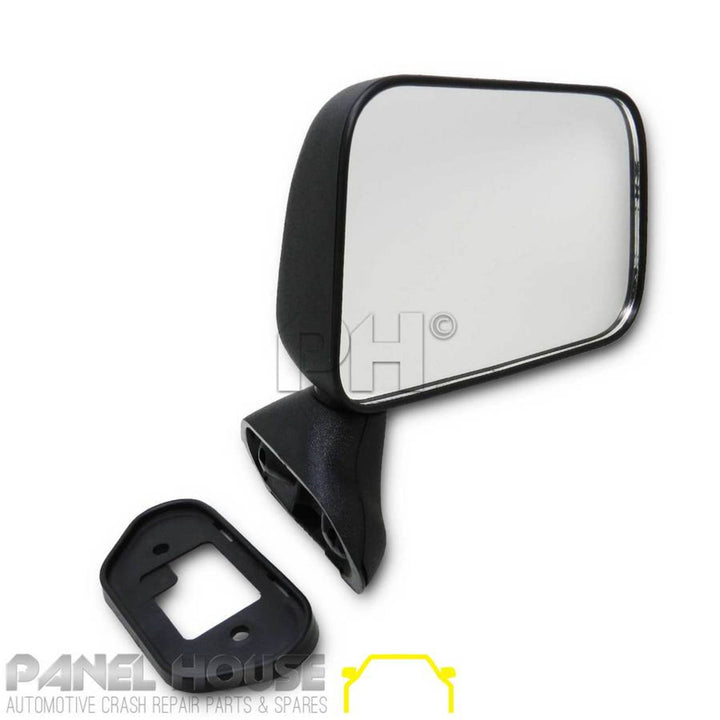 Door Mirrors PAIR Skin Mount Black Fits Toyota Hilux 01-05 2WD 4WD