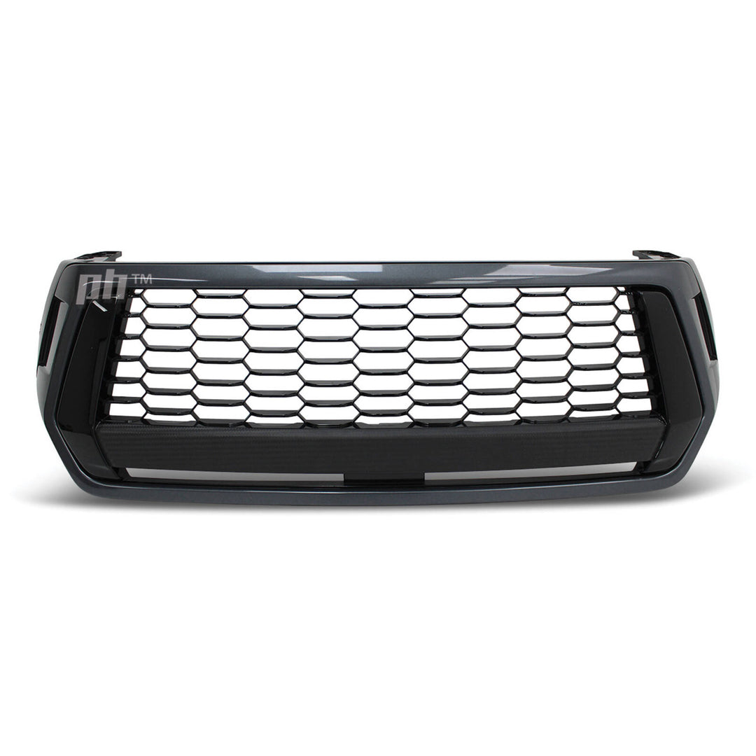Grill Gloss Black & Grey Fits Toyota Hilux N80 SR SR5 Rogue 2018 - 05/2020