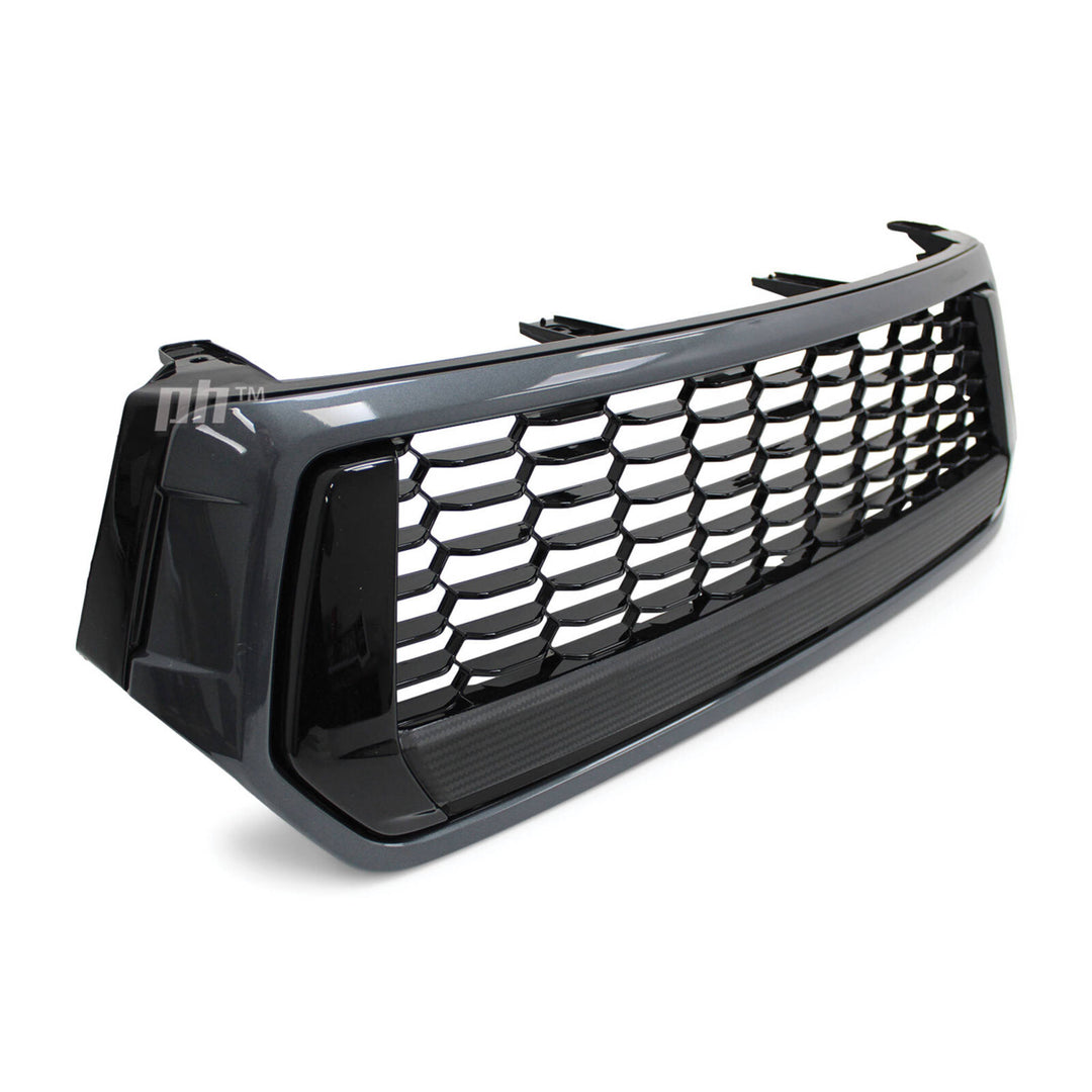 Grill Gloss Black & Grey Fits Toyota Hilux N80 SR SR5 Rogue 2018 - 05/2020