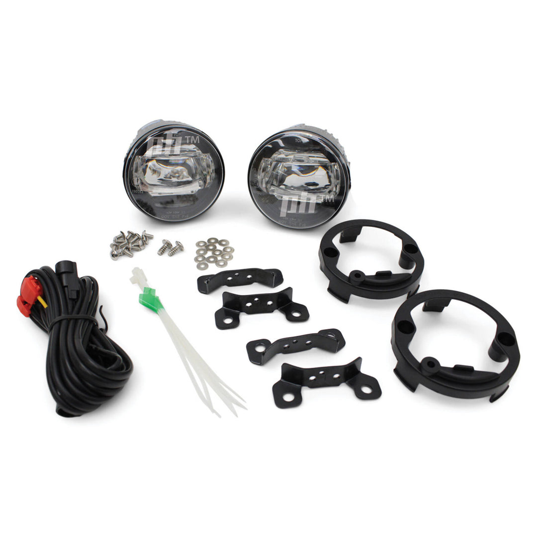 LED Projector Fog Lights With DRL PAIR Universal 90mm Lens