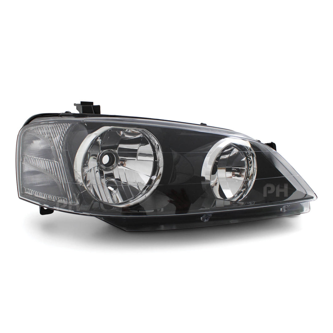 Headlights Black PAIR fits Ford Falcon BA & BF Series 1 XT 2002 - 09/2006
