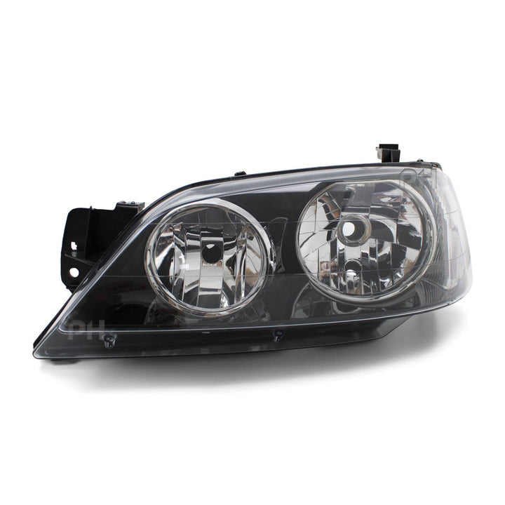 Headlights Black PAIR fits Ford Falcon BA & BF Series 1 XT 2002 - 09/2006