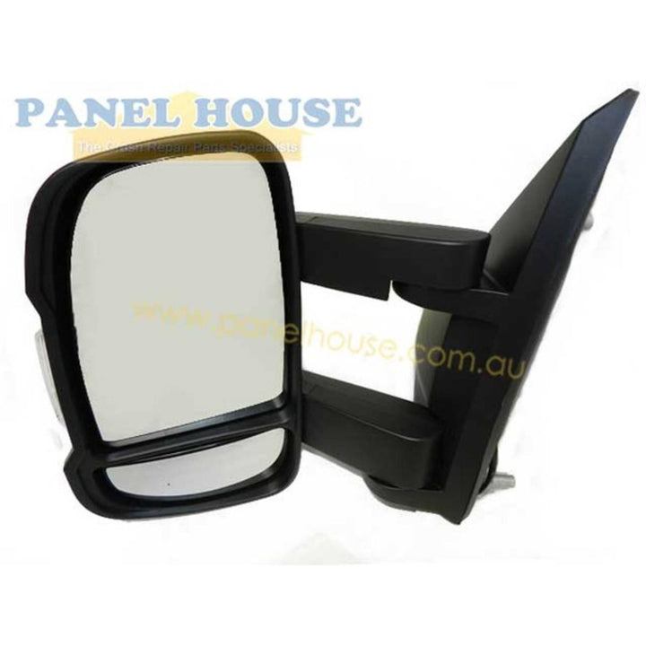 Door Mirrors PAIR Long Arm Cab Chassis Electric fits Fiat Ducato Van 07-18