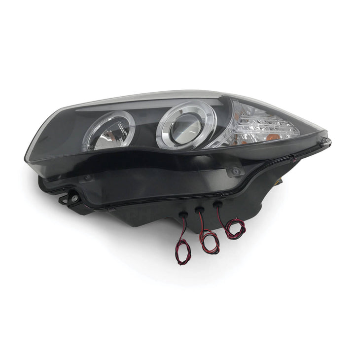 Headlights PAIR LED Black DRL Style Halo Upgrade fits BMW 1 Series E81 E82 E87