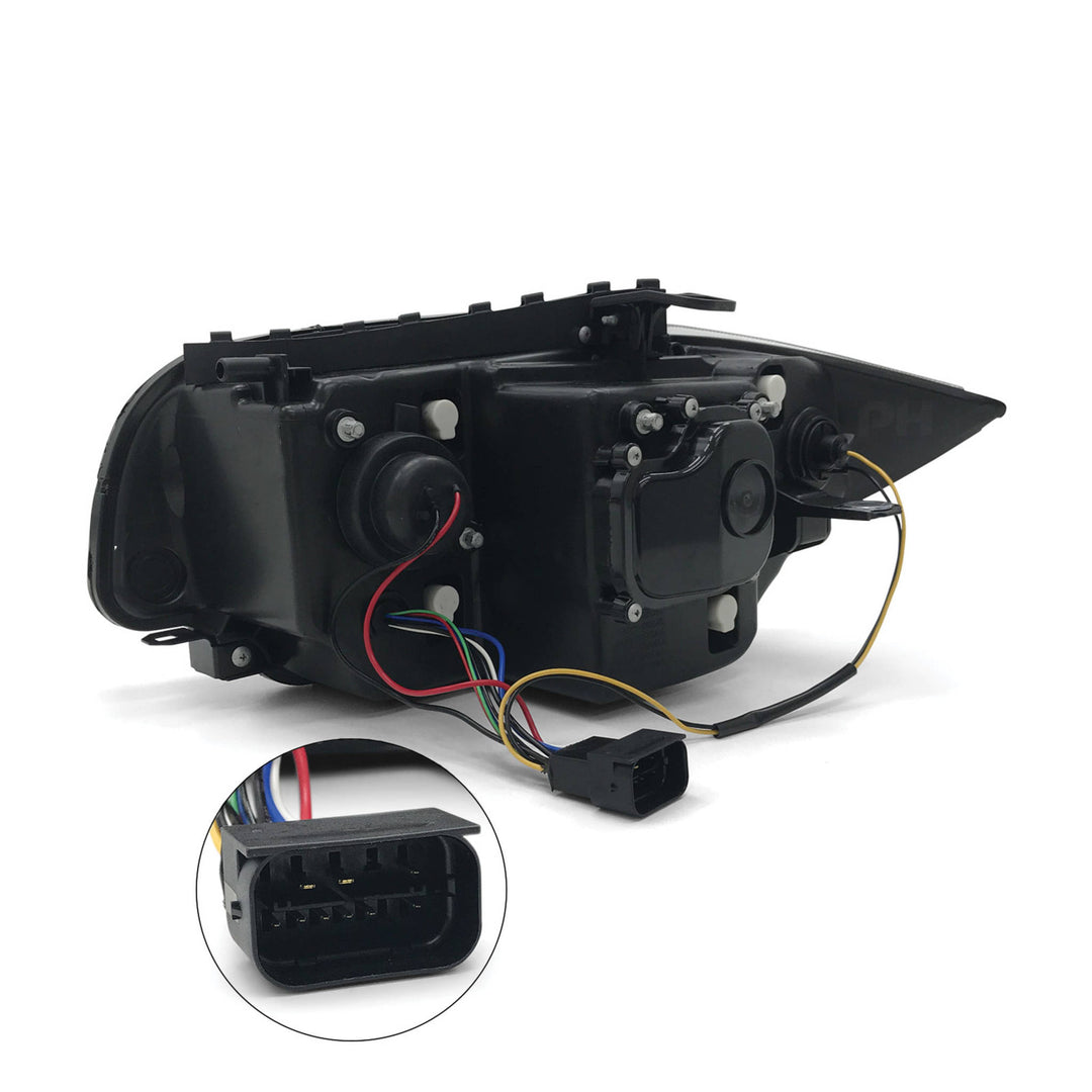 Headlights PAIR LED Black DRL Style Halo Upgrade fits BMW 1 Series E81 E82 E87