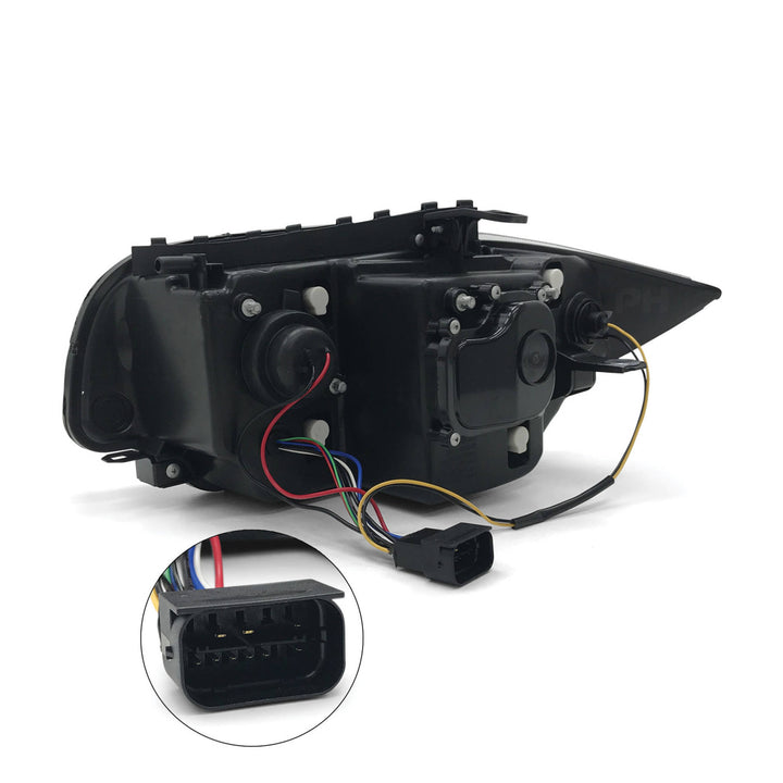 Headlights PAIR LED Black DRL Style Halo Upgrade fits BMW 1 Series E81 E82 E87