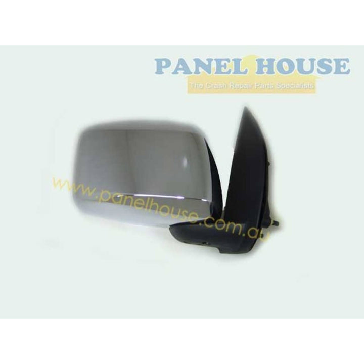 Door Mirror PAIR Chrome Manual fits Nissan Navara D40 Ute 2005 - 2015