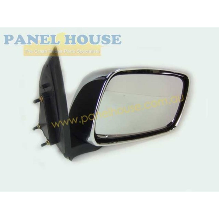 Door Mirror PAIR Chrome Manual fits Nissan Navara D40 Ute 2005 - 2015