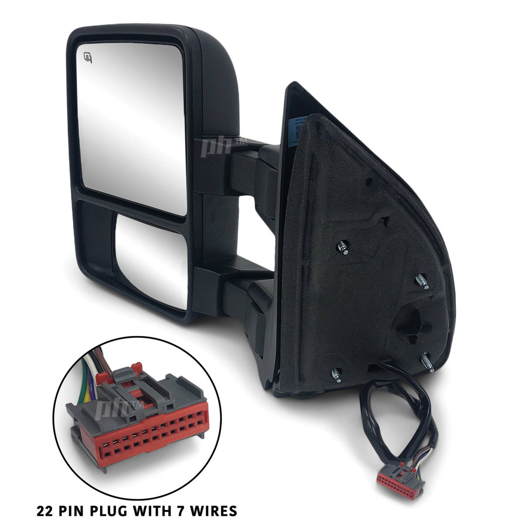 Extendable Towing Mirrors PAIR Heated Indicator fits Ford F250 350 2008 - 2015