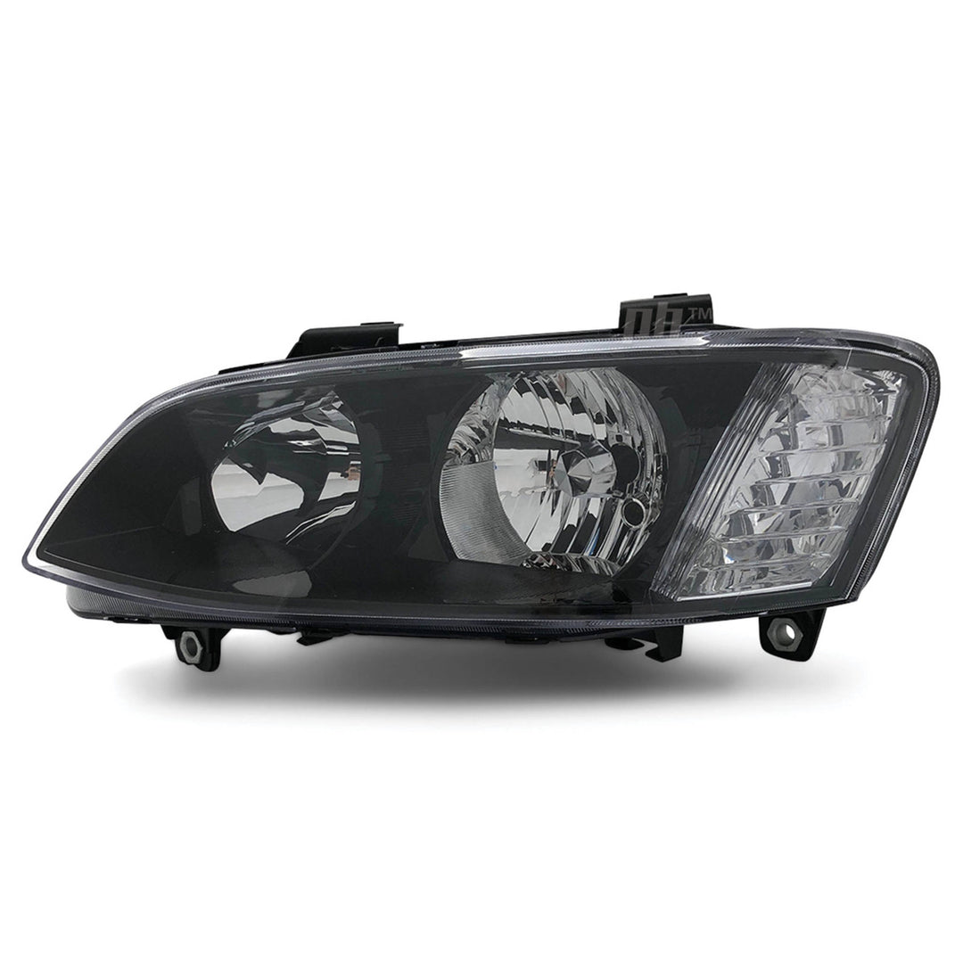 Headlights Black PAIR fits Holden Commodore VE SS SV6 2010 - 2013