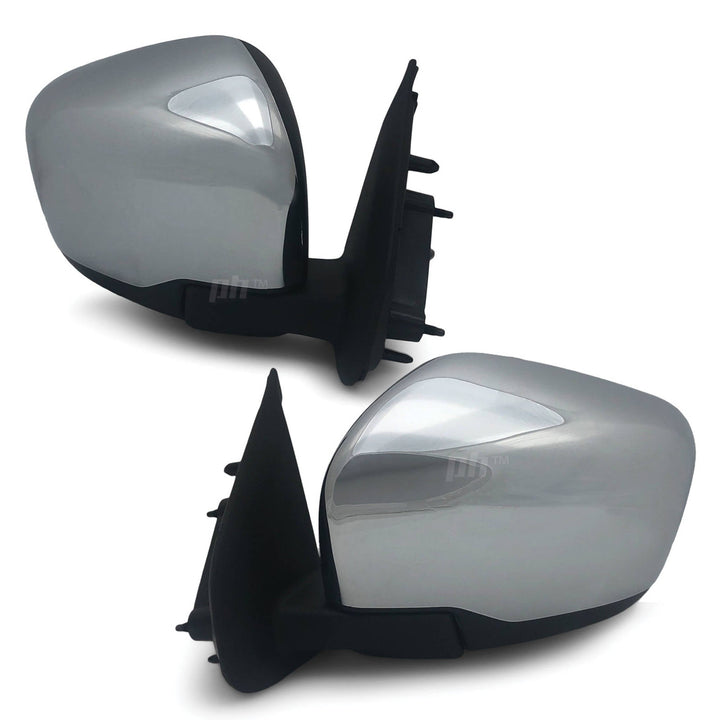 Door Mirrors PAIR Chrome Electric fits Nissan Navara D23 NP300 2015 - 2020