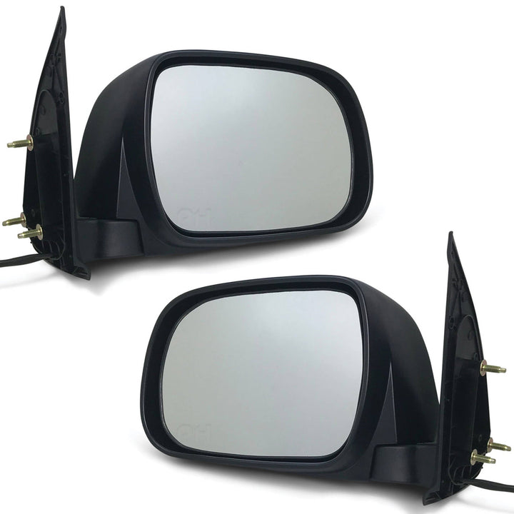 Door Mirrors PAIR Black Electric Fits Toyota Hilux 2010-2015 2WD 4WD