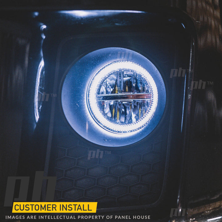 Fog Lights PAIR Twin LED Halo Style fits Holden Commodore VE SS SSV S1 2006 - 2010