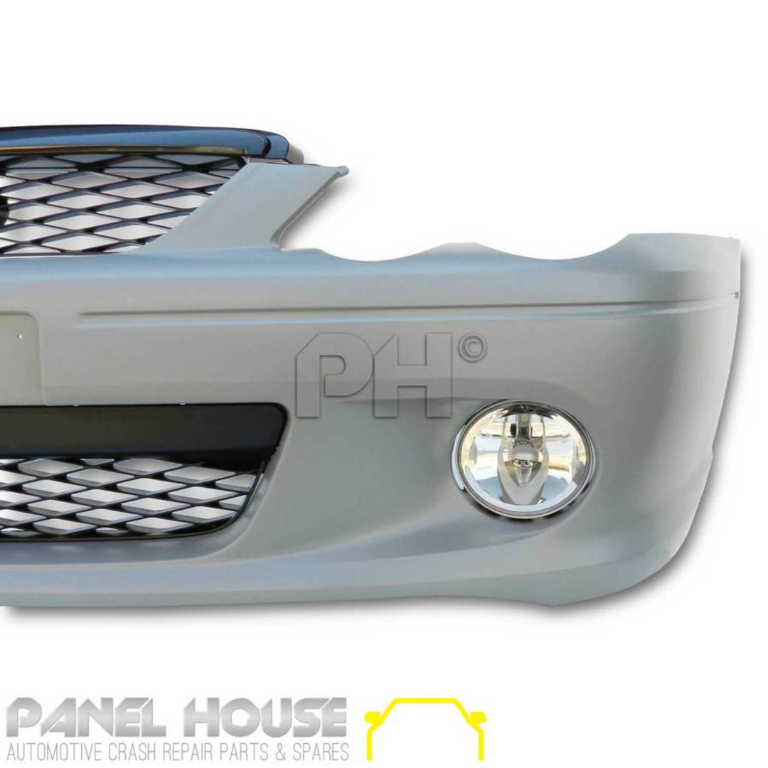 Complete Front Bumper Bar + Grilles + Fog Lights fits Ford BA Falcon XR6 XR8 XR6T