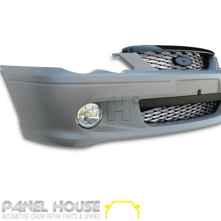 Complete Front Bumper Bar + Grilles + Fog Lights fits Ford BA Falcon XR6 XR8 XR6T