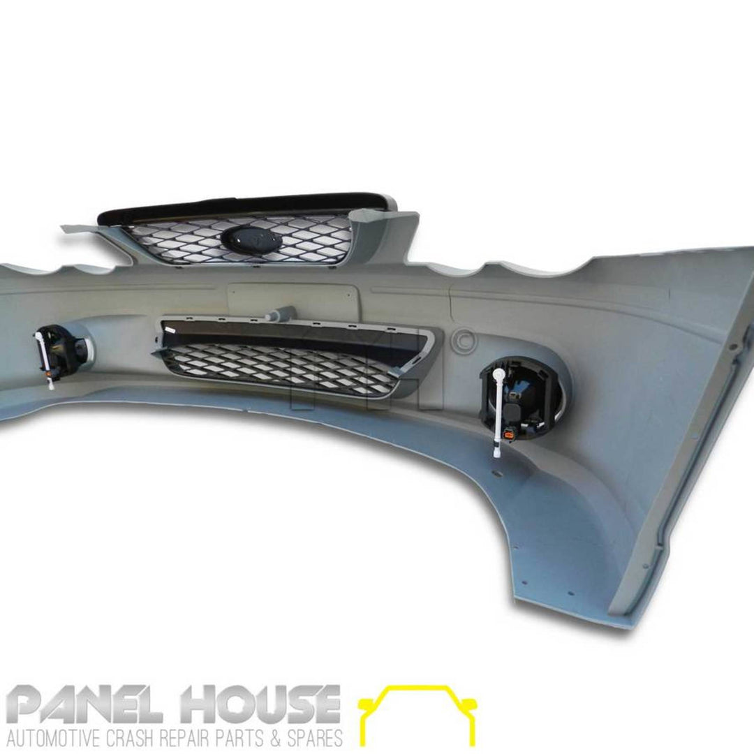 Complete Front Bumper Bar + Grilles + Fog Lights fits Ford BA Falcon XR6 XR8 XR6T