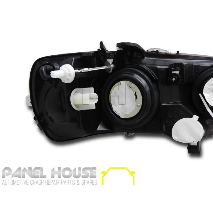 Headlights PAIR Black ADR fits Holden TS Astra 1998 - 2004