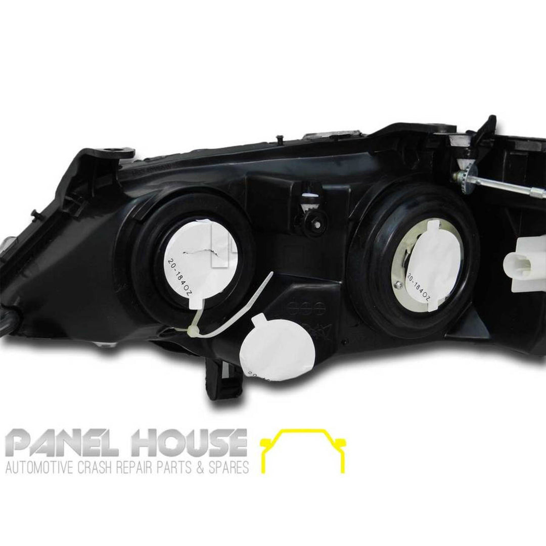 Headlights PAIR Black ADR fits Holden TS Astra 1998 - 2004