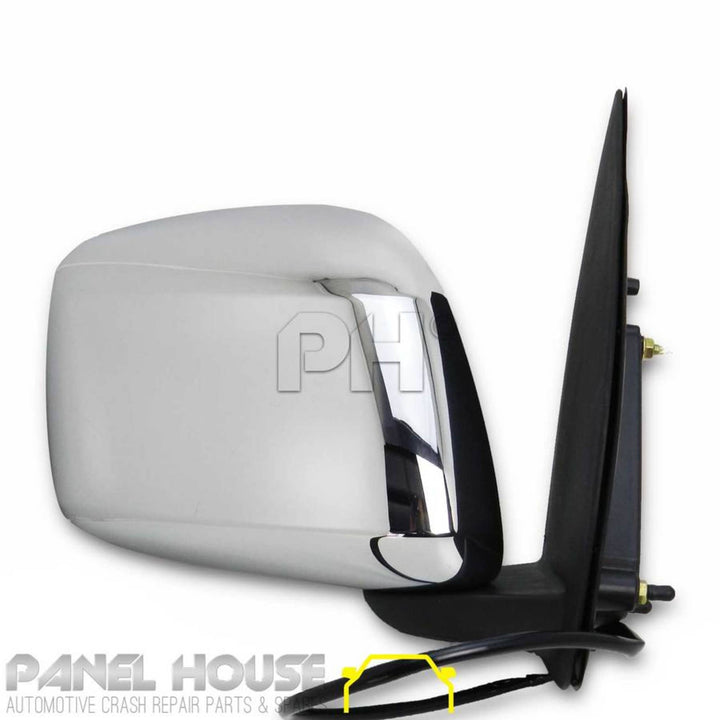 Door Mirrors PAIR Electric Chrome Fits Nissan Navara D40 VSK 2005 - 2010