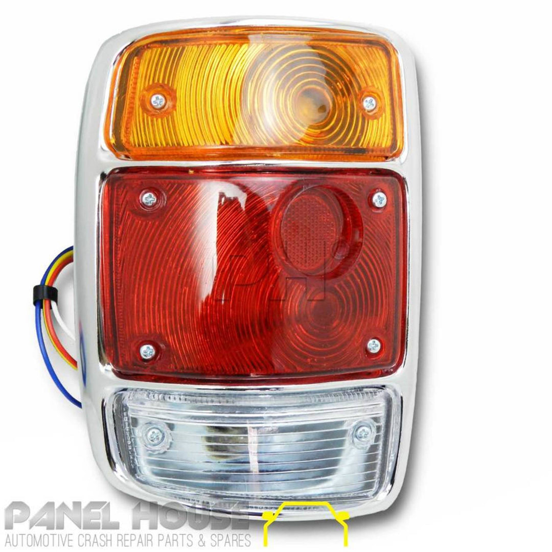 Tail Lights Chrome SURROUND PAIR Fits Datsun 1200 Ute B110 Sunny B120 1978 - 1985 LH + RH