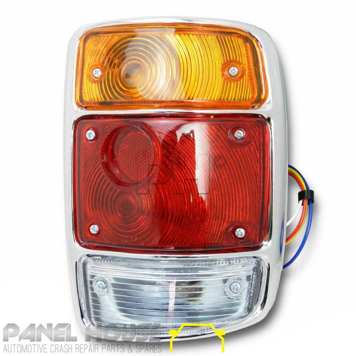 Tail Lights Chrome SURROUND PAIR Fits Datsun 1200 Ute B110 Sunny B120 1978 - 1985 LH + RH