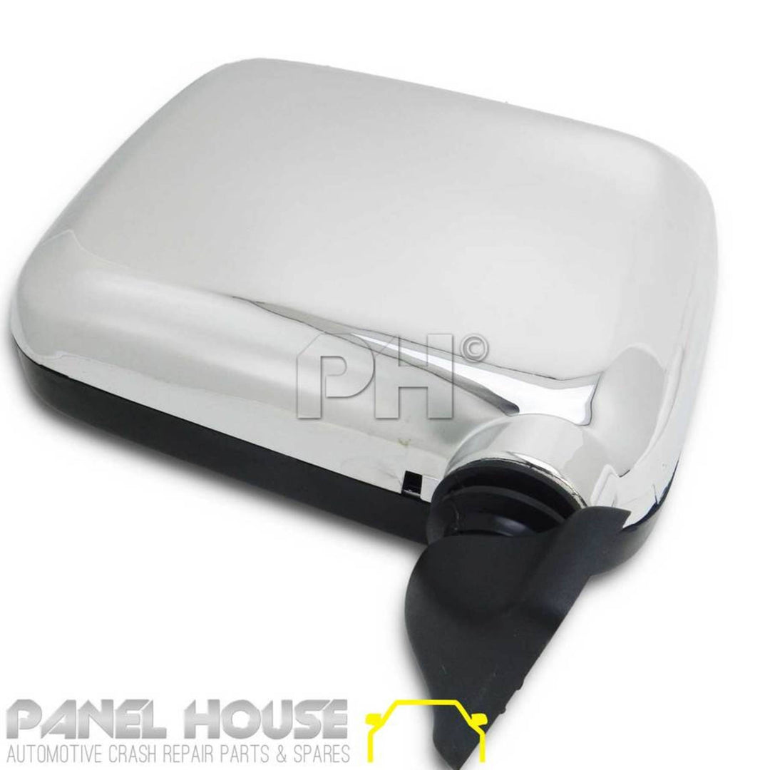 Door Mirrors PAIR Skin Mount CHROME fits Holden TF Rodeo Ute 89-96
