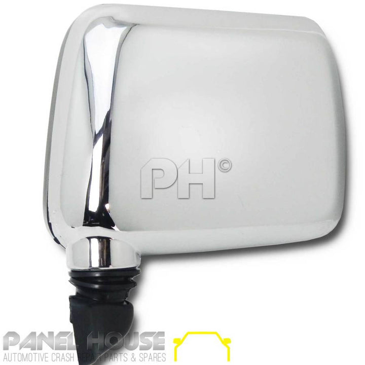 Door Mirrors PAIR Skin Mount CHROME fits Holden TF Rodeo Ute 89-96