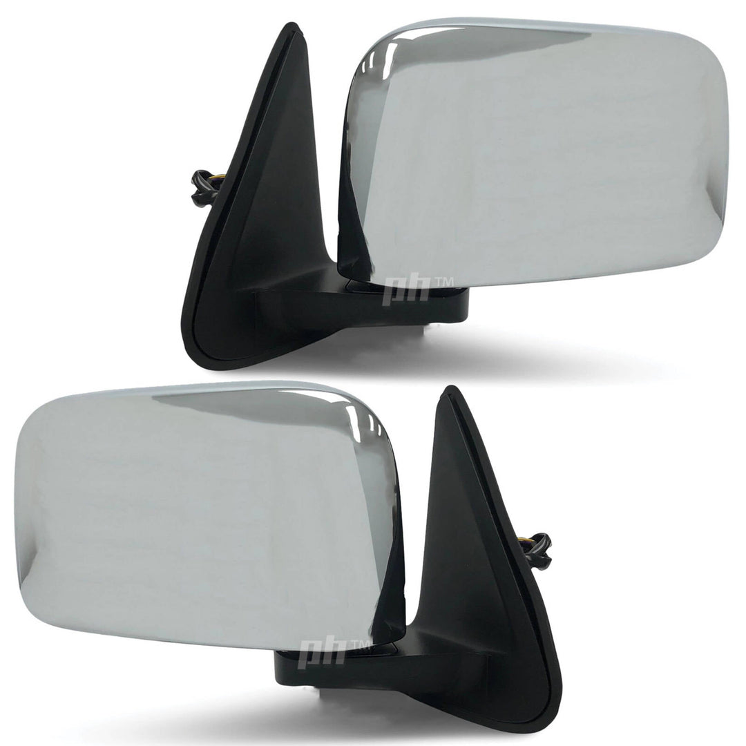 Door Mirrors PAIR Chrome Electric Fits Nissan Patrol GU Wagon 1997 - 2004