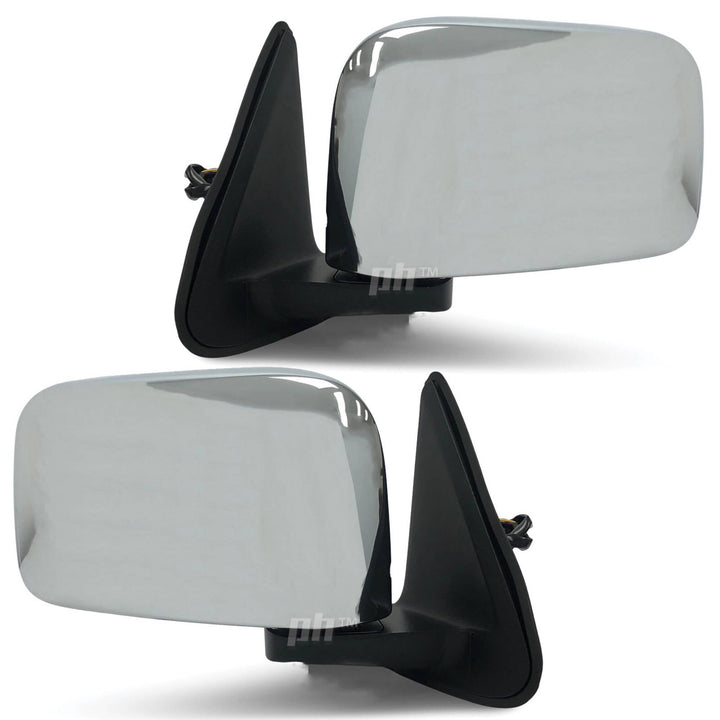 Door Mirrors PAIR Chrome Electric Fits Nissan Patrol GU Wagon 1997 - 2004
