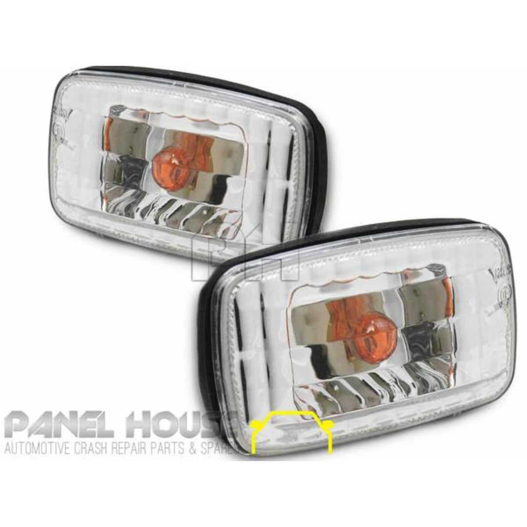 Guard Repeater Indicators PAIR Crystal Clear Fits Toyota Hilux 1997 - 2005