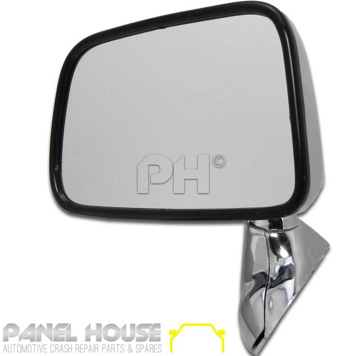 Door Mirror PAIR Chrome Skin Mount With Cap Fits Toyota Hilux 88-97