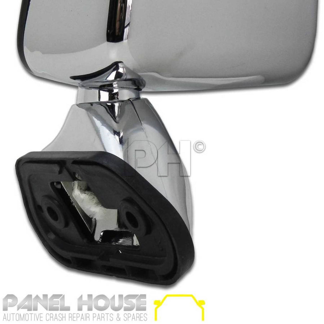Door Mirror PAIR Chrome Skin Mount With Cap Fits Toyota Hilux 88-97