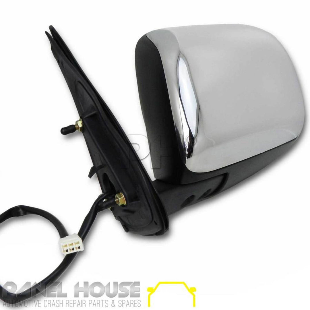 Door Mirror PAIR Chrome Electric Fits Toyota Hilux 2005 - 06/2010