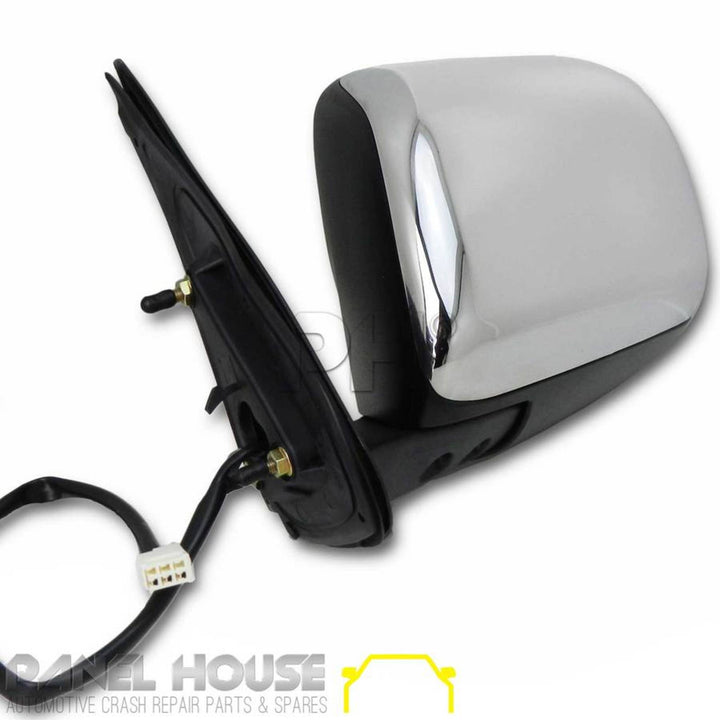 Door Mirror PAIR Chrome Electric Fits Toyota Hilux 2005 - 06/2010