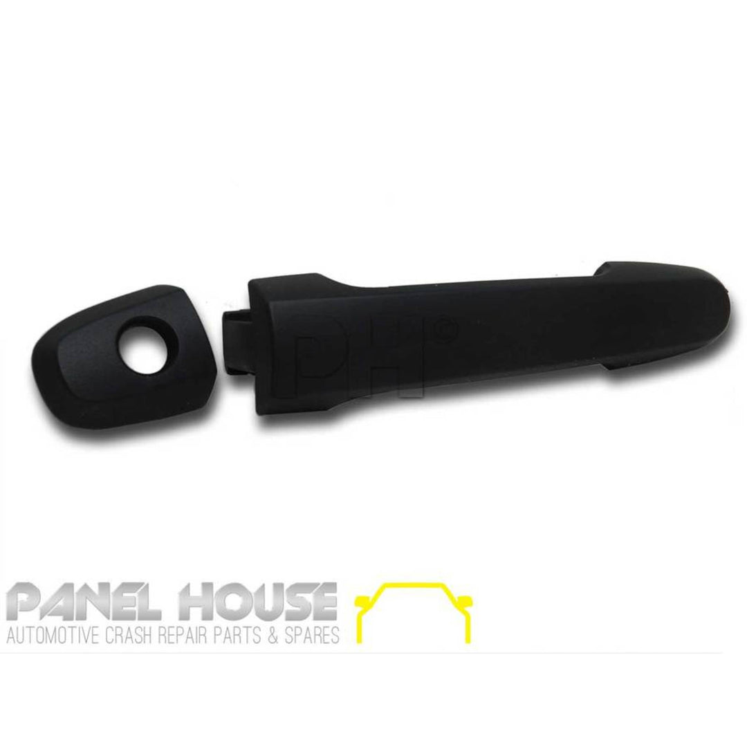 Outer Door Handles PAIR Front Black With KEYHOLE Fits Toyota Hilux N70 2005 - 2015