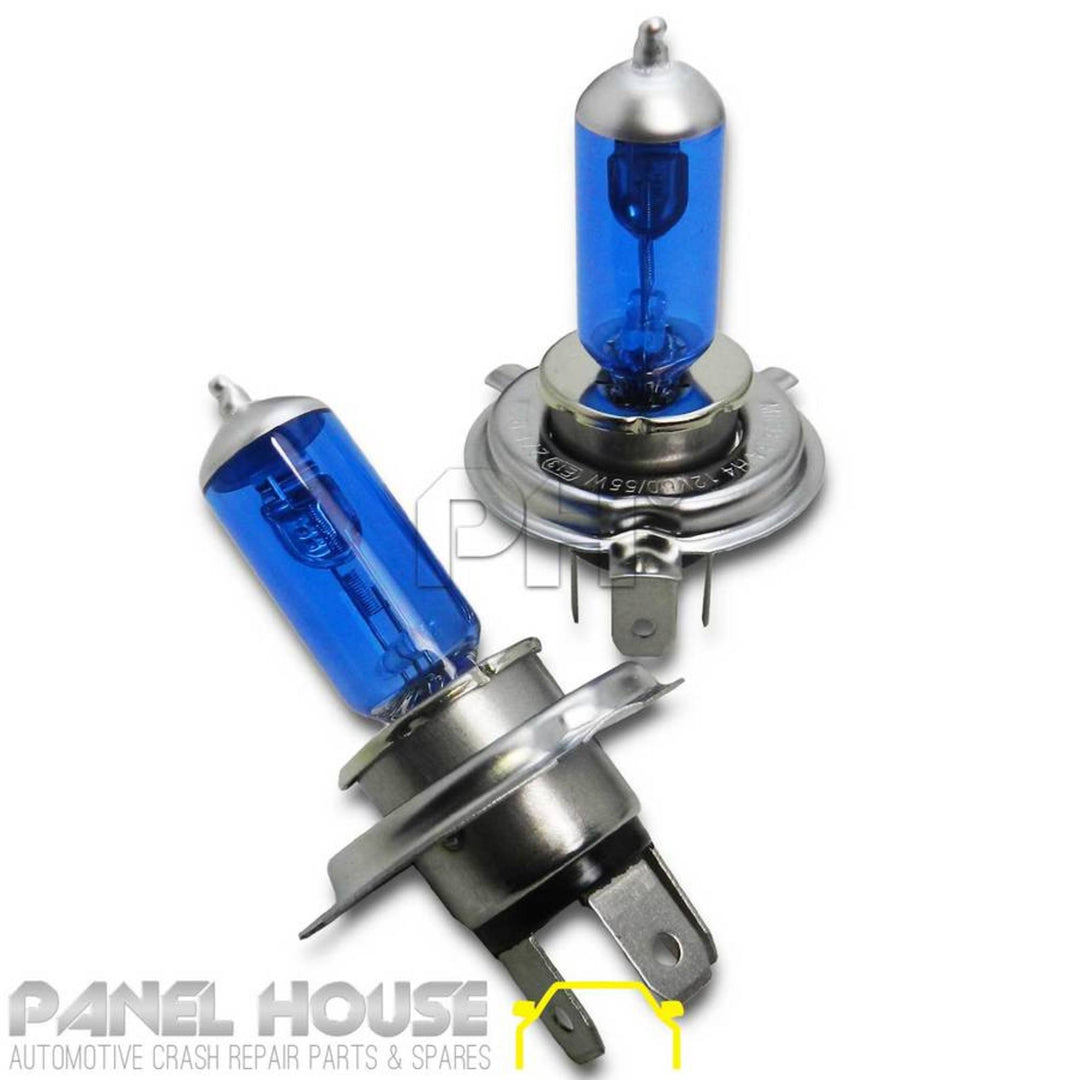 NEW Pair H4 Halogen Super White Michiba 5000K Globe Upgrade Head Light Bulbs