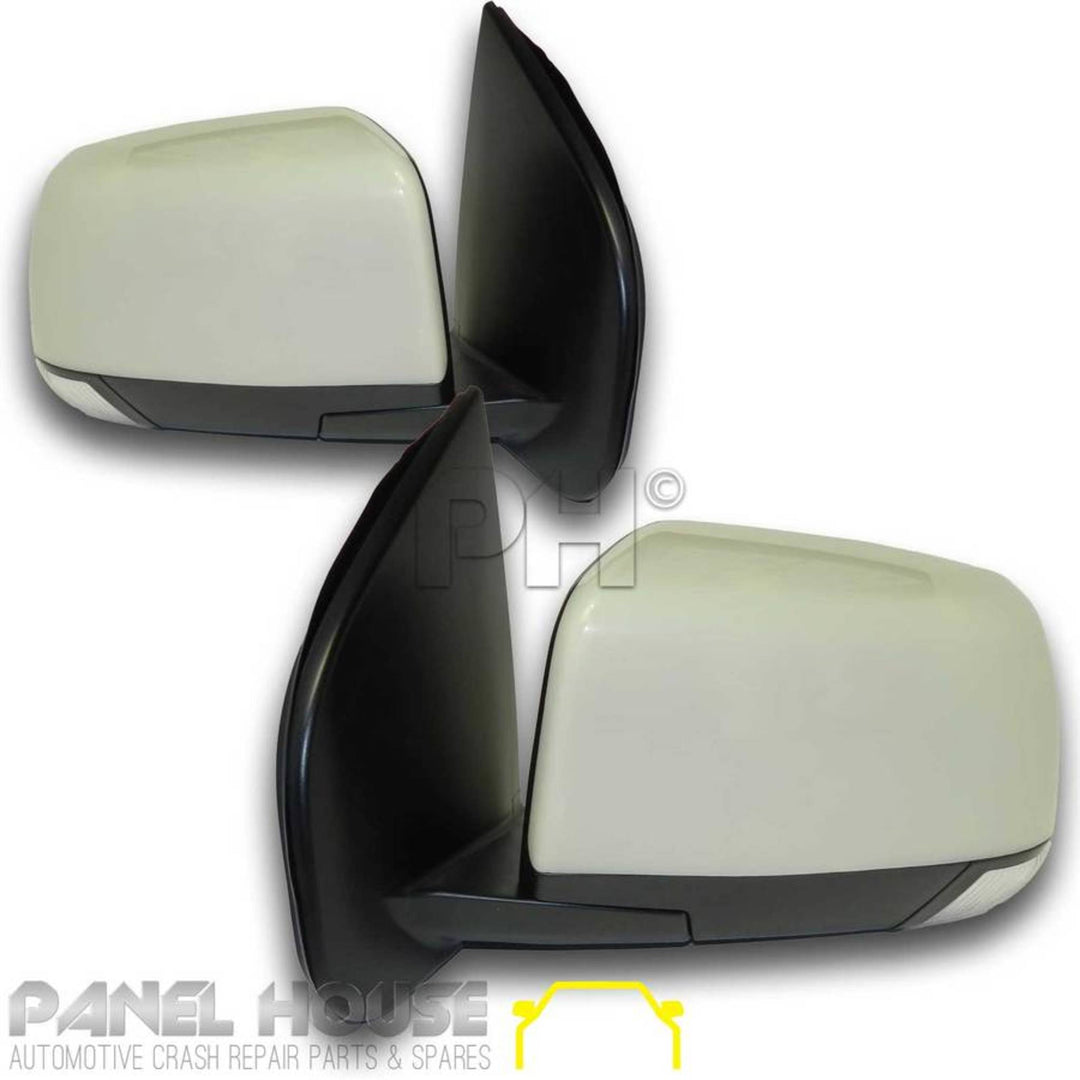 Door Mirrors PAIR Primed/Painted type With Indicator fits Holden Colorado RG 2012 - 2020